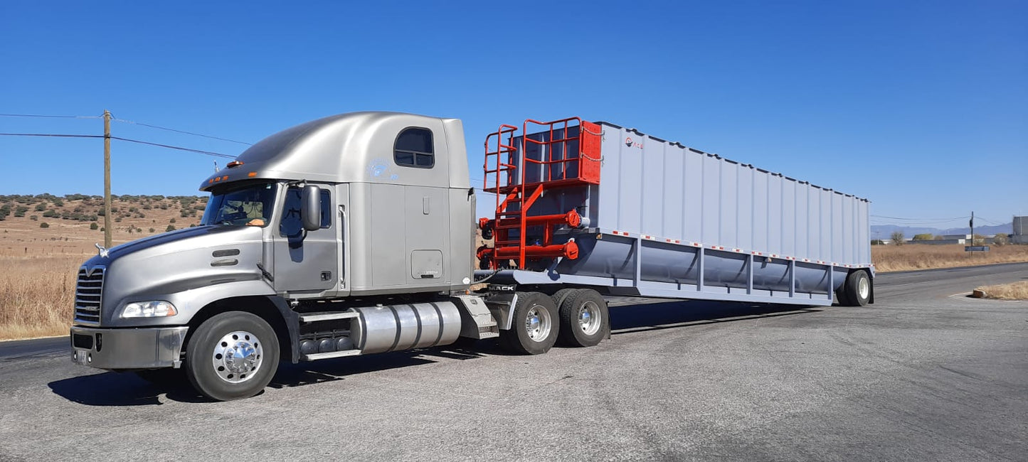 500 BBL Frac Tank Trailer, Side View, Zoomed Out