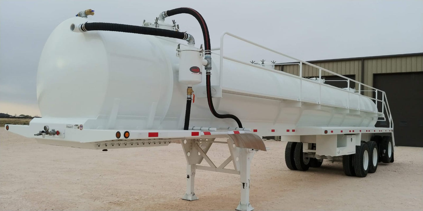 130 BBL - 165 BBL Vacuum Trailer, White