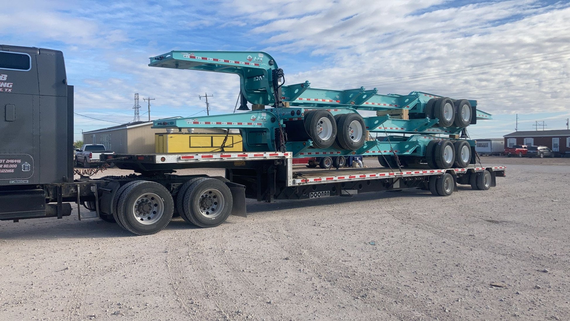 ACE TD488 Sand Chassis Trailer, Blue Green