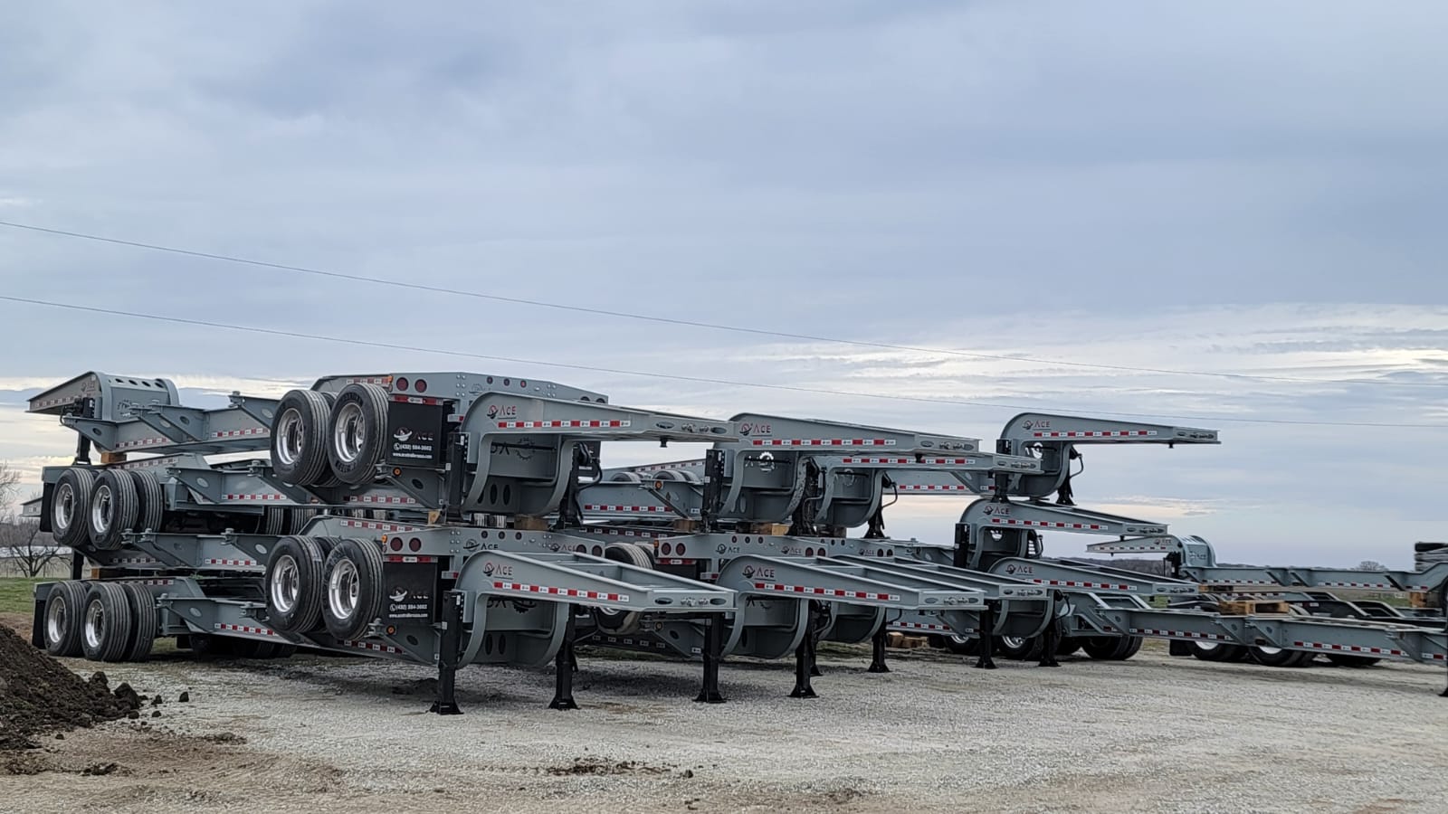 ACE TD488 Sand Chassis Trailer, Stacked